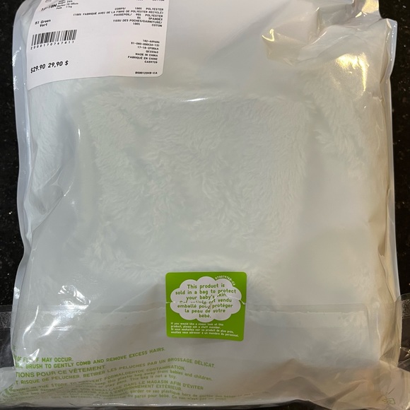 Uniqlo light green fluffy zip up - Picture 2 of 3